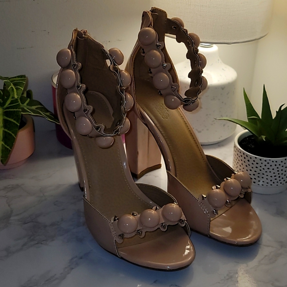 Charlotte russ open toe heels cream